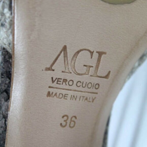 NEW AGL Snakeprint d’Orsay Low Heel Pumps Dressy Shoes size 6 - Picture 5 of 7